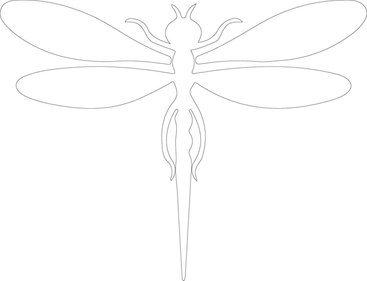 dragonfly   outline silhouette vector