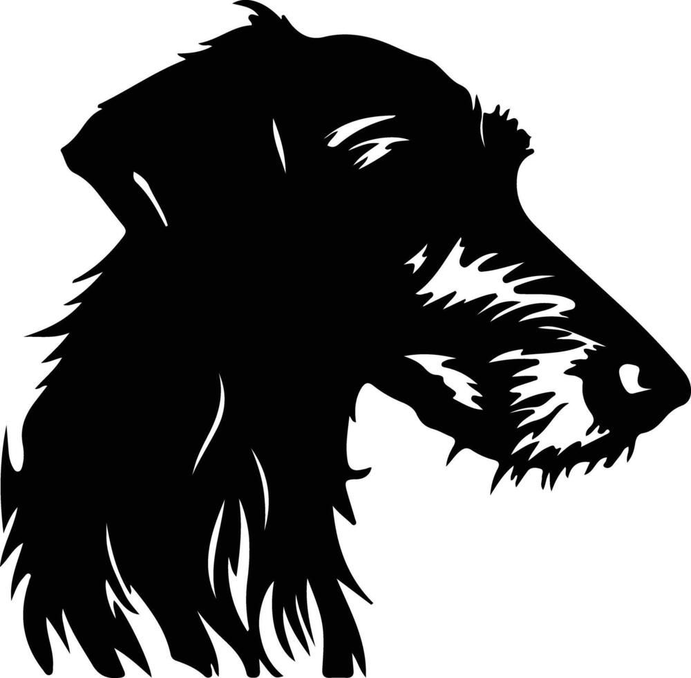 Scottish Deerhound  silhouette portrait vector