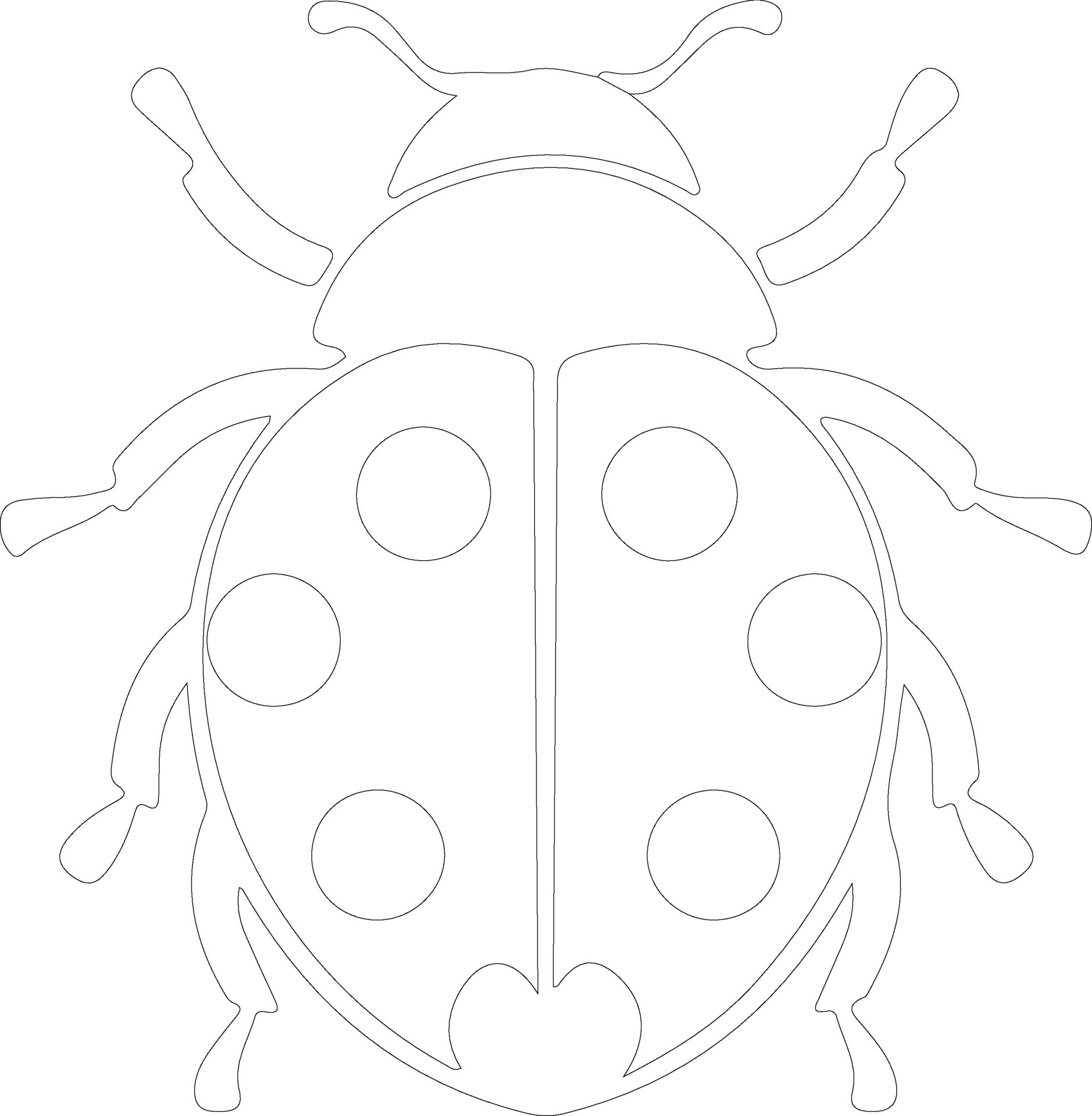 ladybug outline silhouette 38491541 Vector Art at Vecteezy