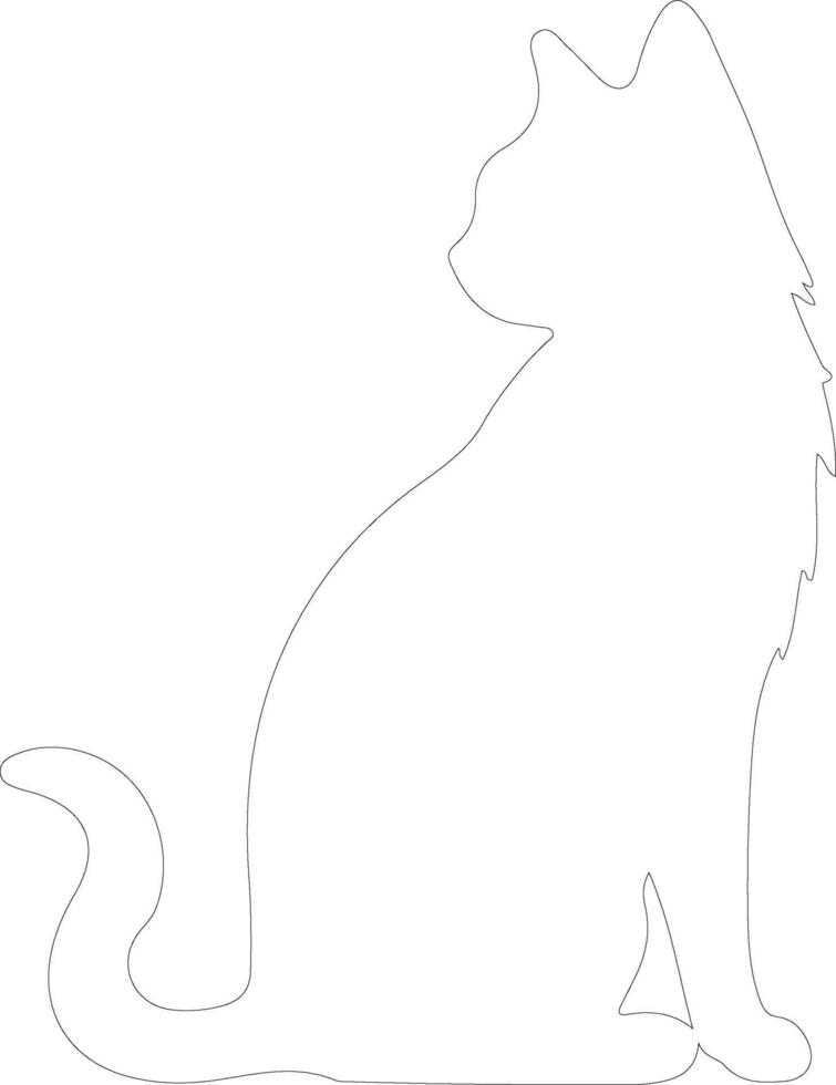 Suphalak Cat outline silhouette vector