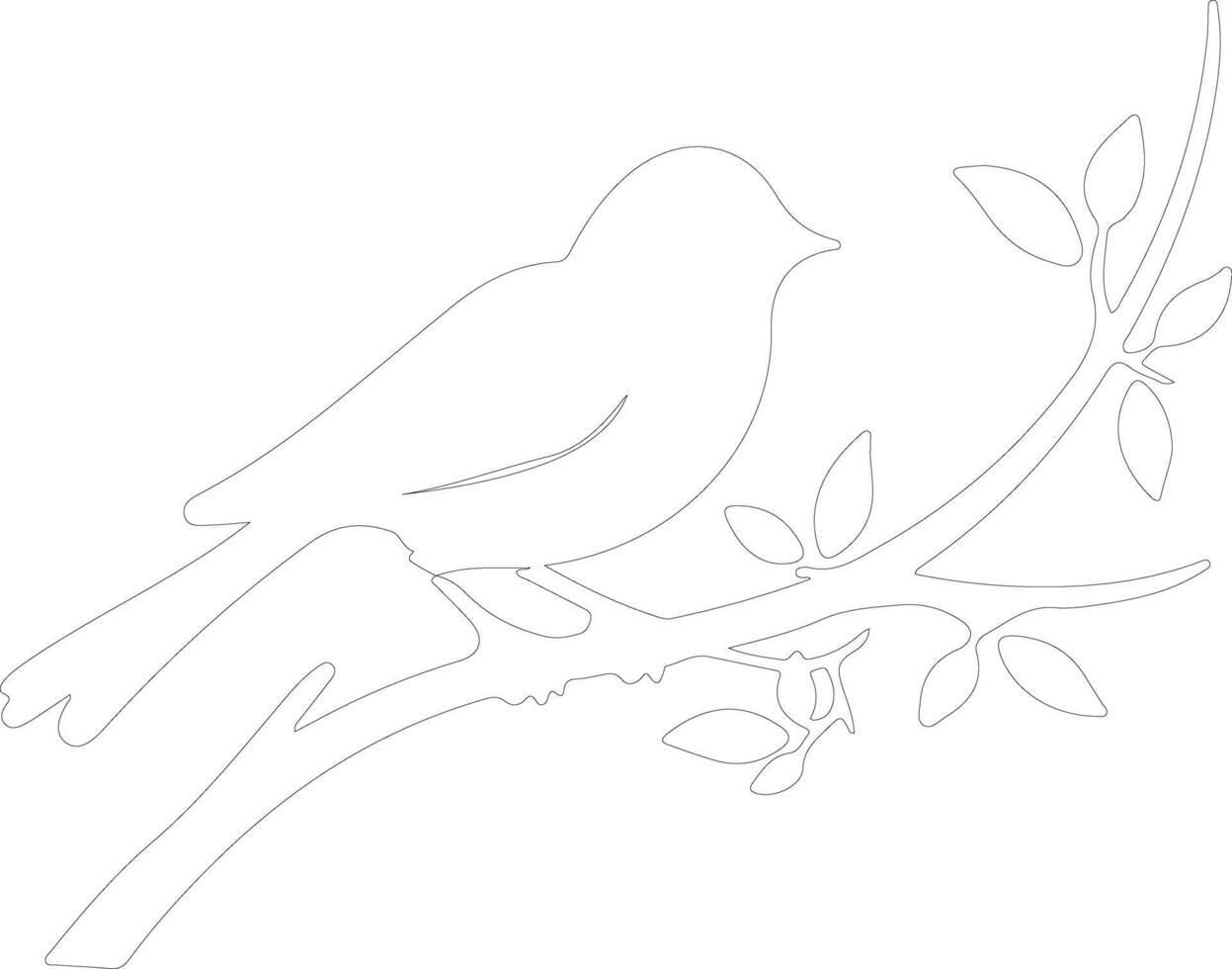 nightingale  outline silhouette vector