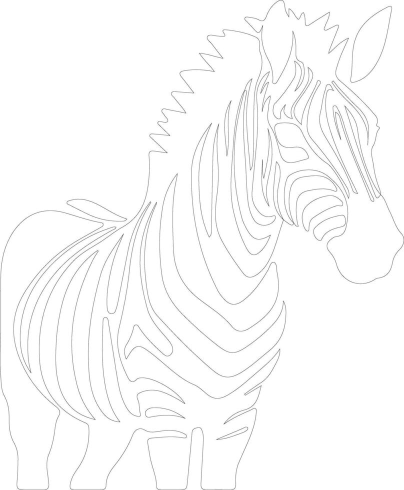 quagga contorno silueta vector