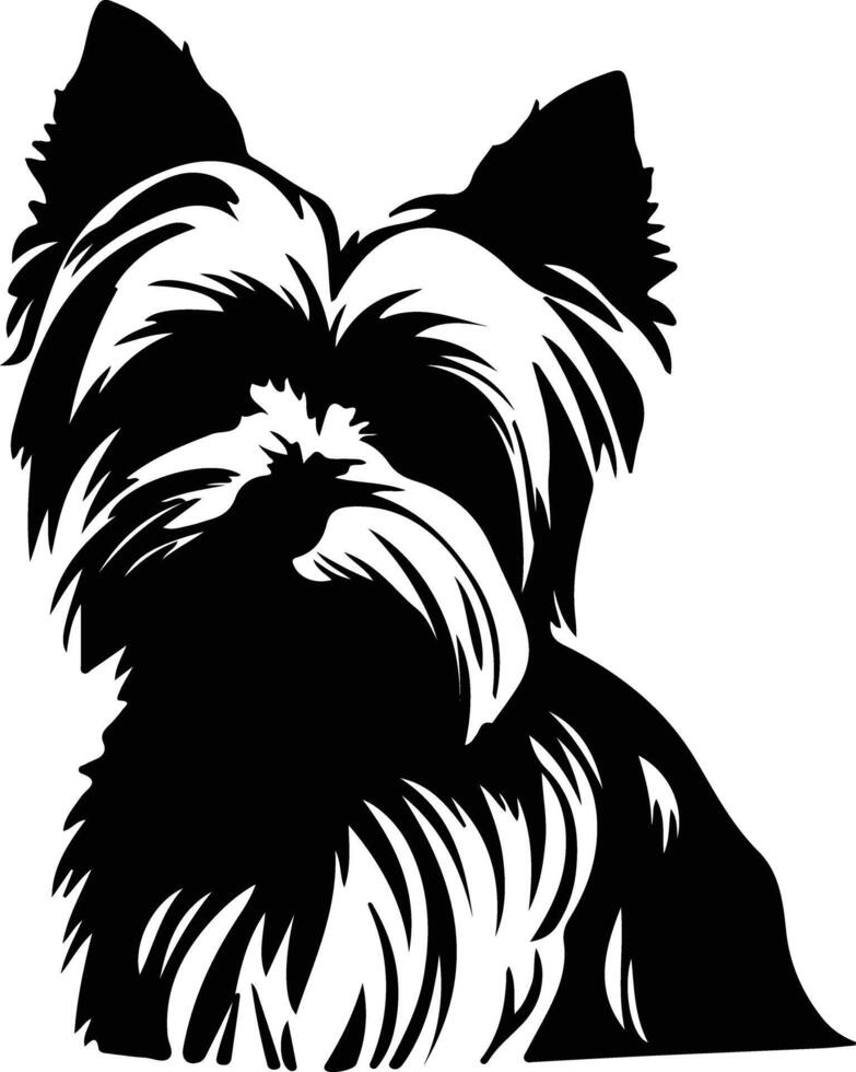 Yorkshire Terrier    black silhouette vector