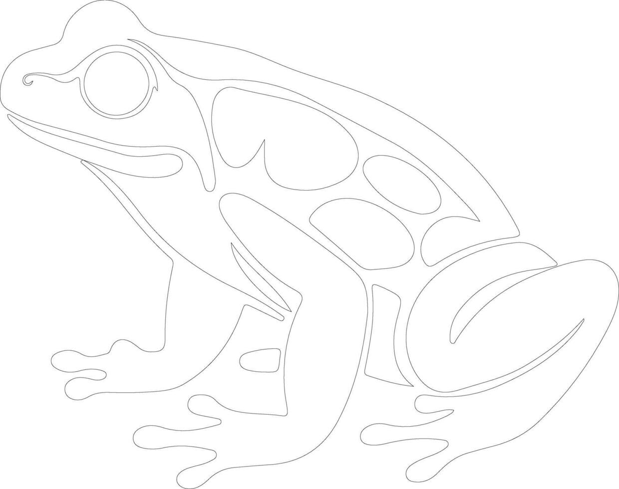 amphibian  outline silhouette vector