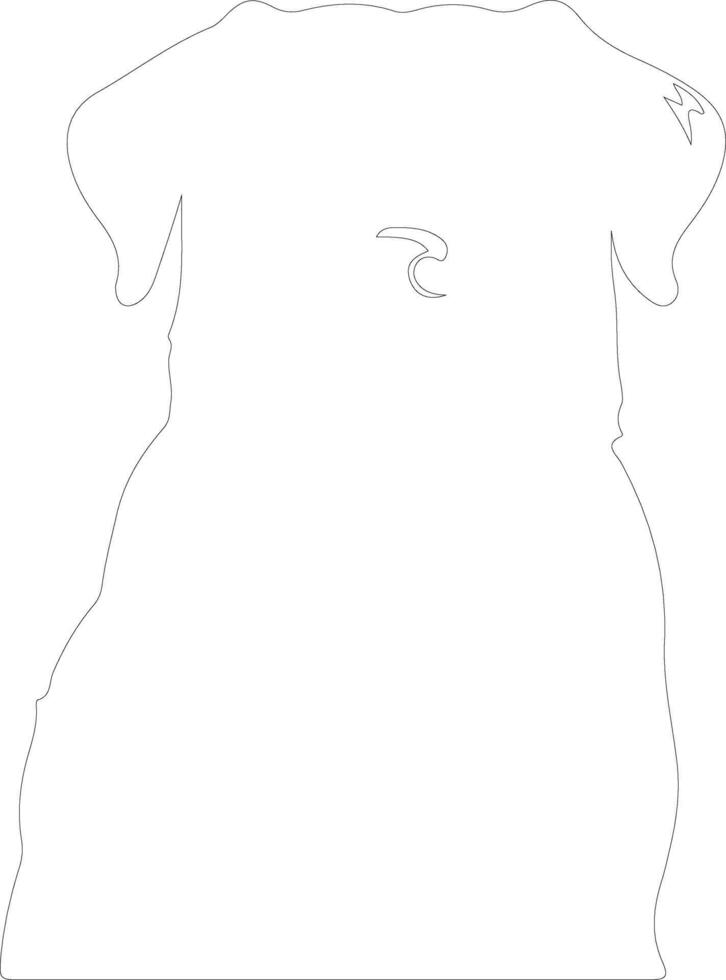 Rottweiler outline silhouette vector