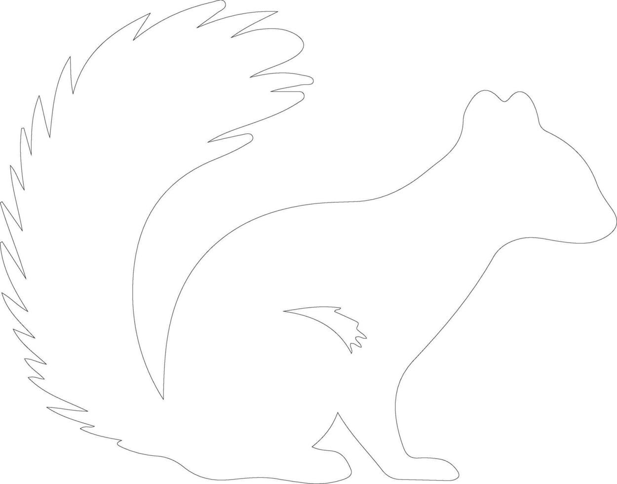 skunk   outline silhouette vector