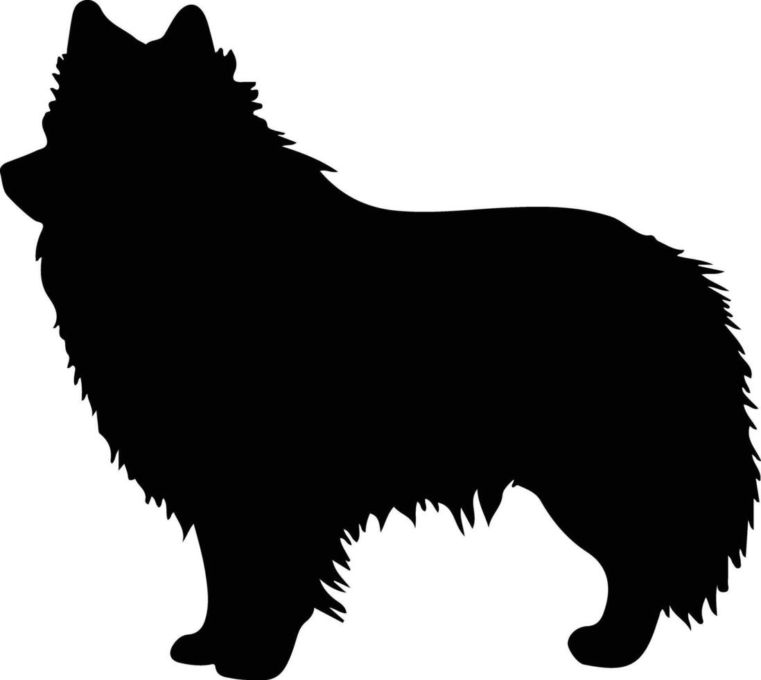Finnish Lapphund   black silhouette vector