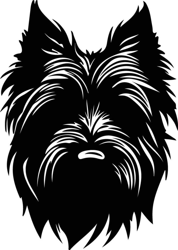 Skye Terrier  silhouette portrait vector