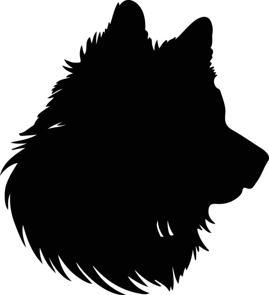 Finnish Lapphund  silhouette portrait vector