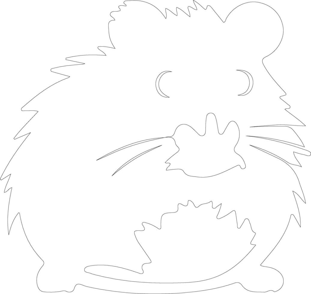 hamster  outline silhouette vector