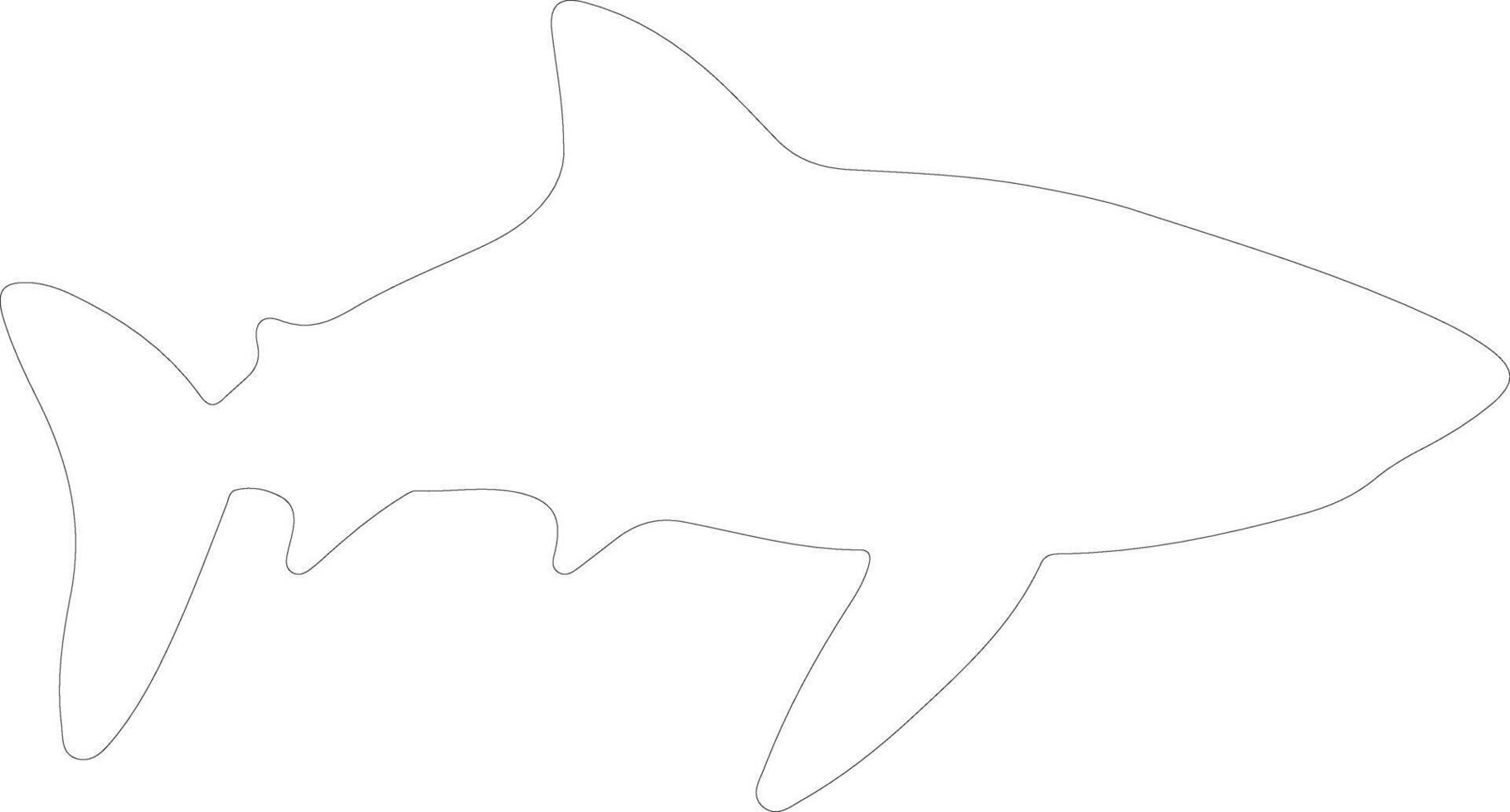 whale shark  outline silhouette vector