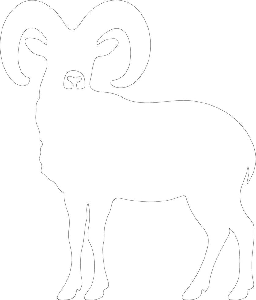 dallsheep outline silhouette vector