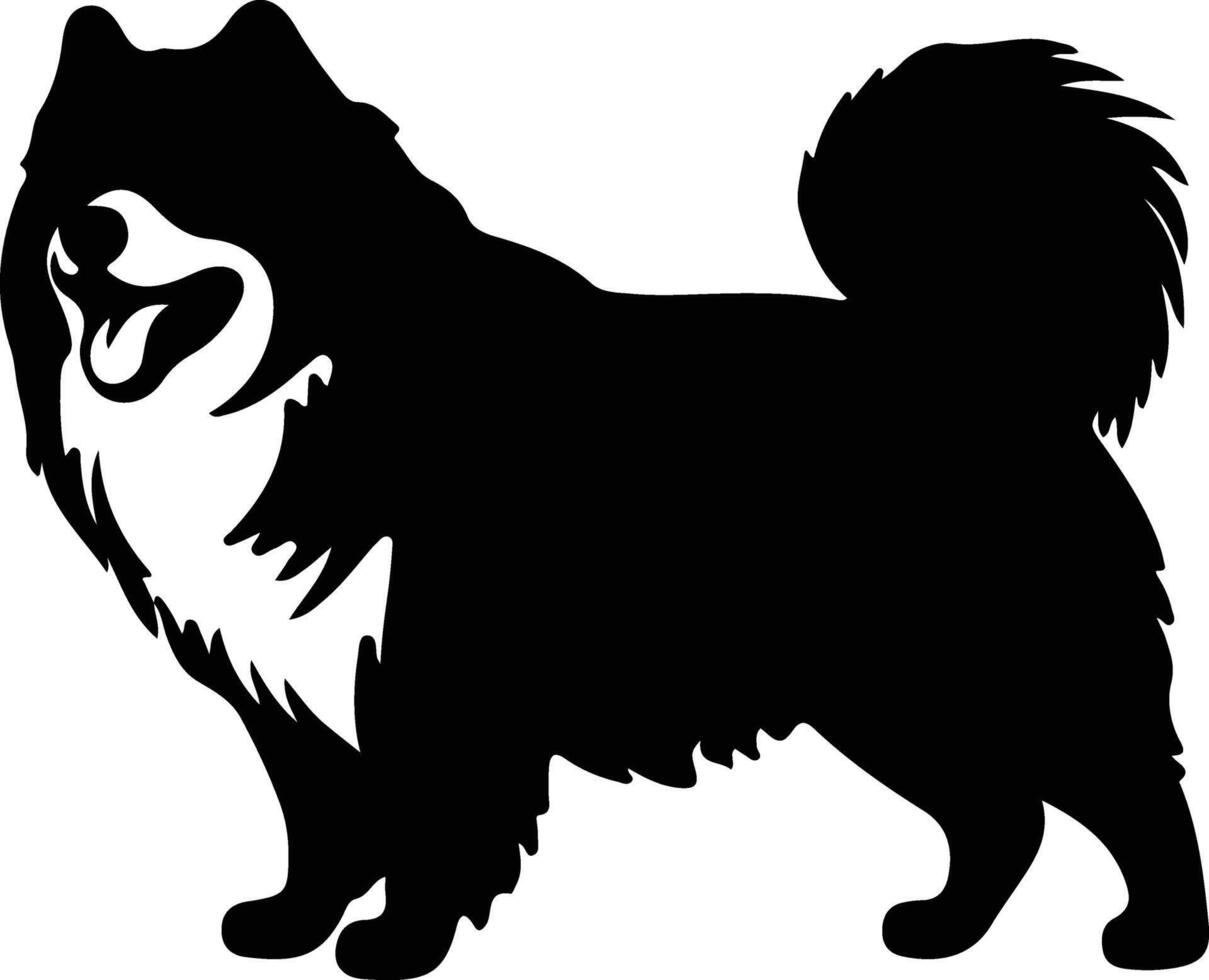 Samoyed   black silhouette vector