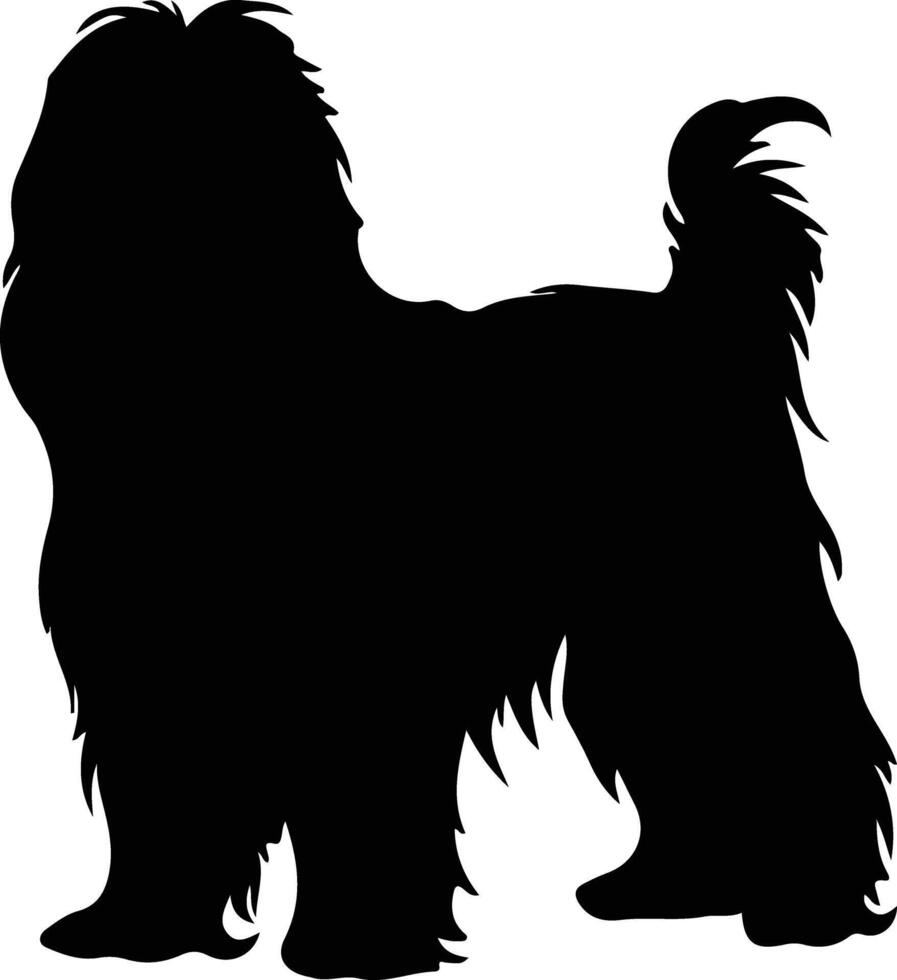 Briard    black silhouette vector