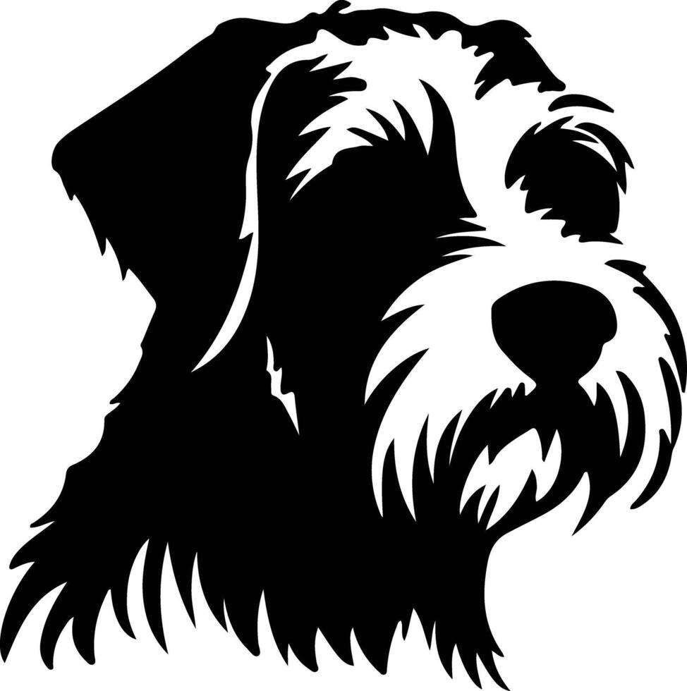 sealyham terrier silueta retrato vector