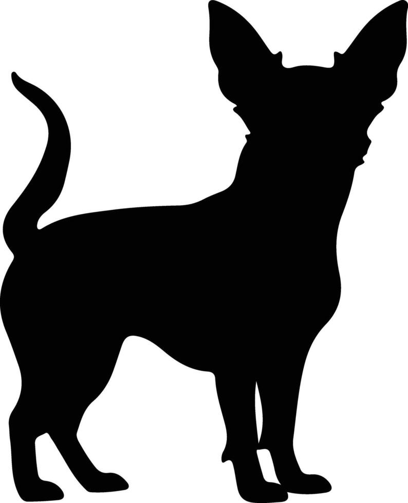 Chihuahua   black silhouette vector