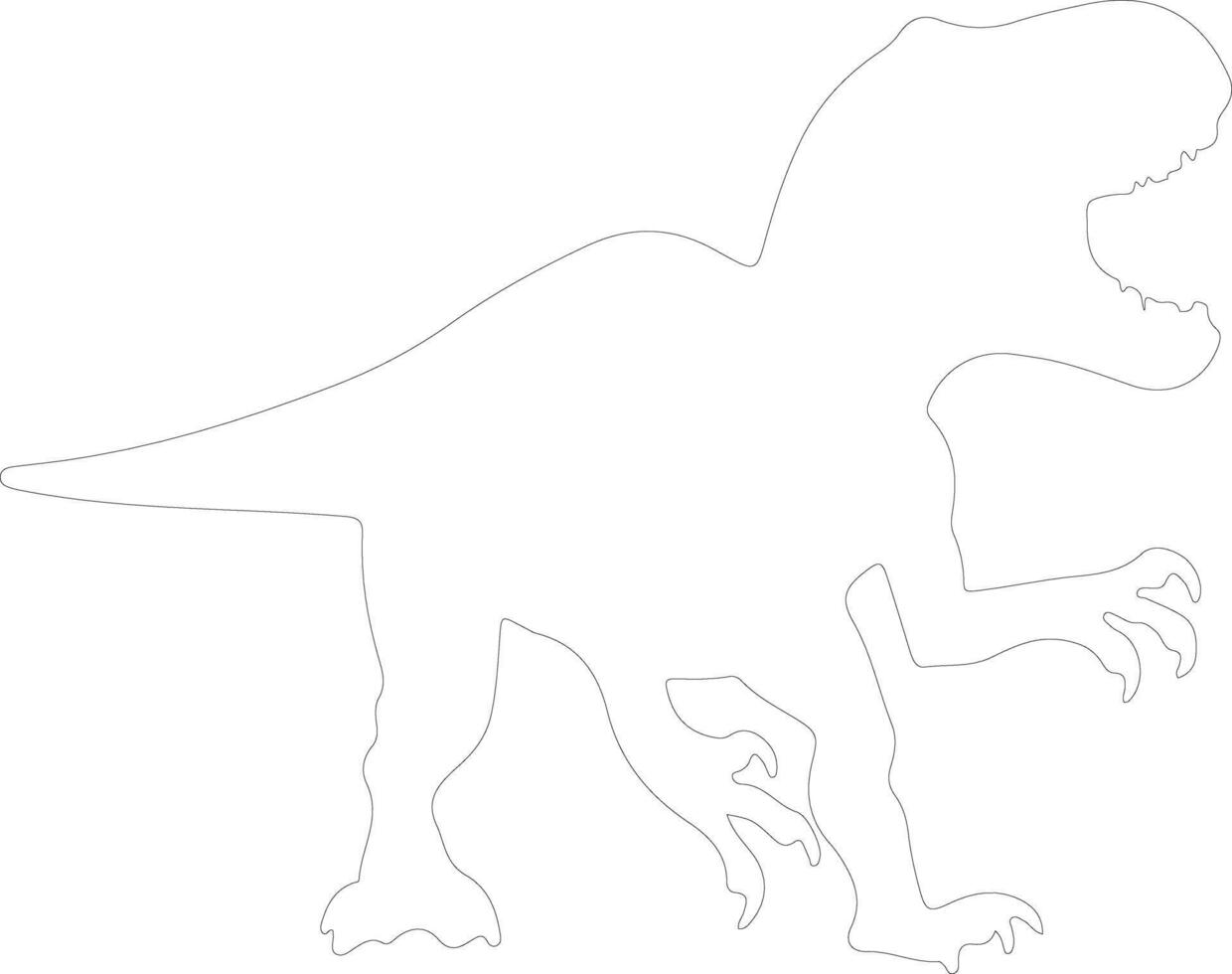 Velociraptor  outline silhouette vector