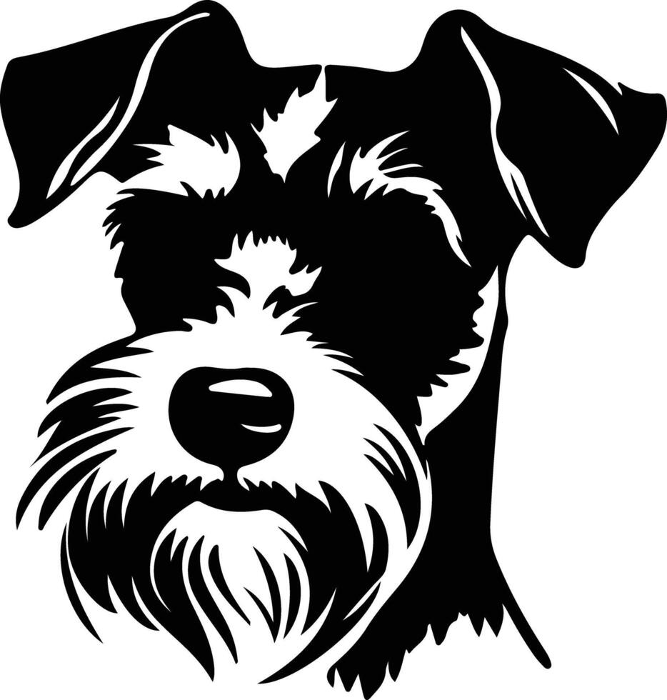 Miniature Schnauzer  silhouette portrait vector