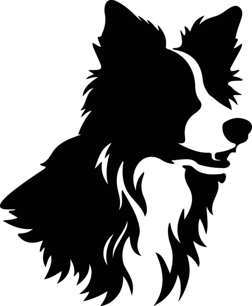 Border Collie   black silhouette vector
