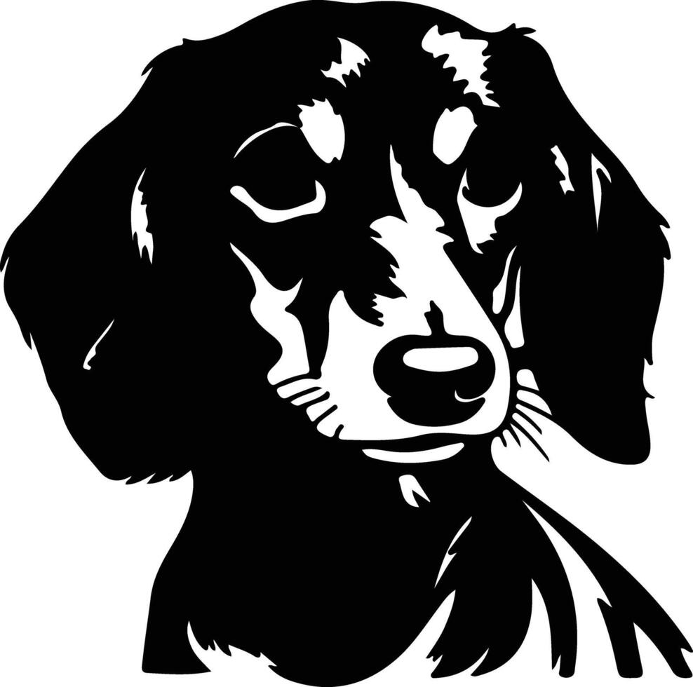 Dachshund  silhouette portrait vector