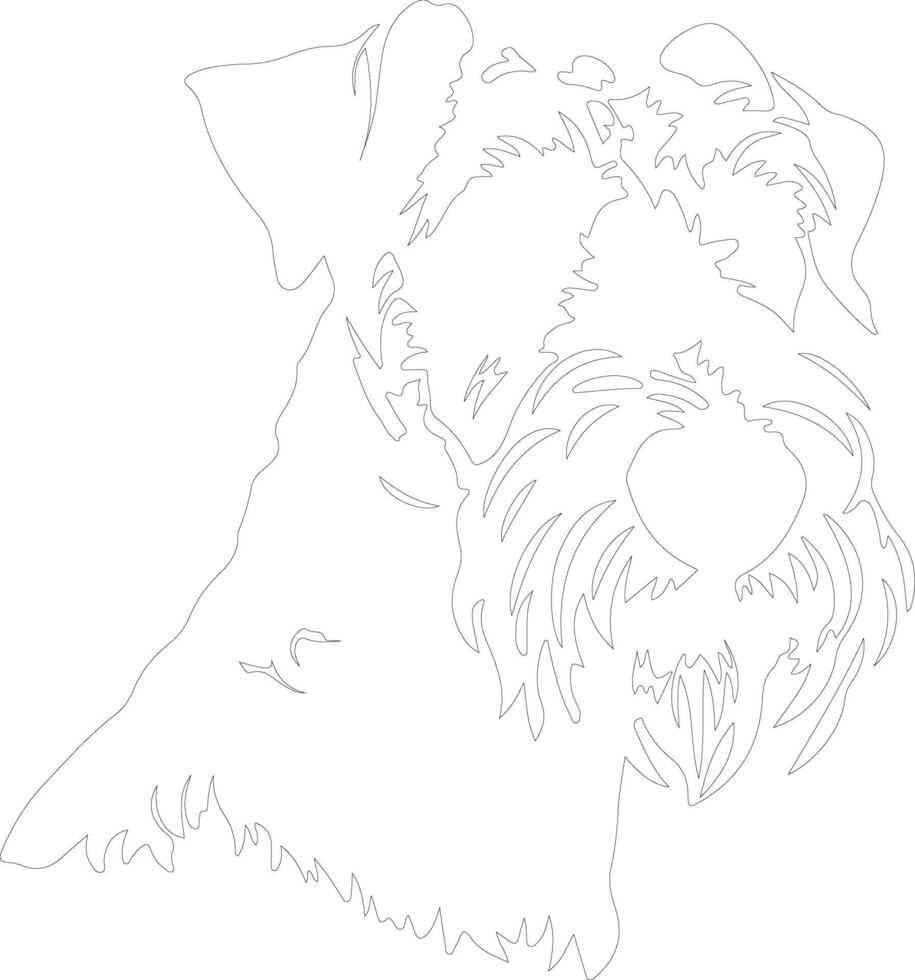 Airedale Terrier  outline silhouette vector