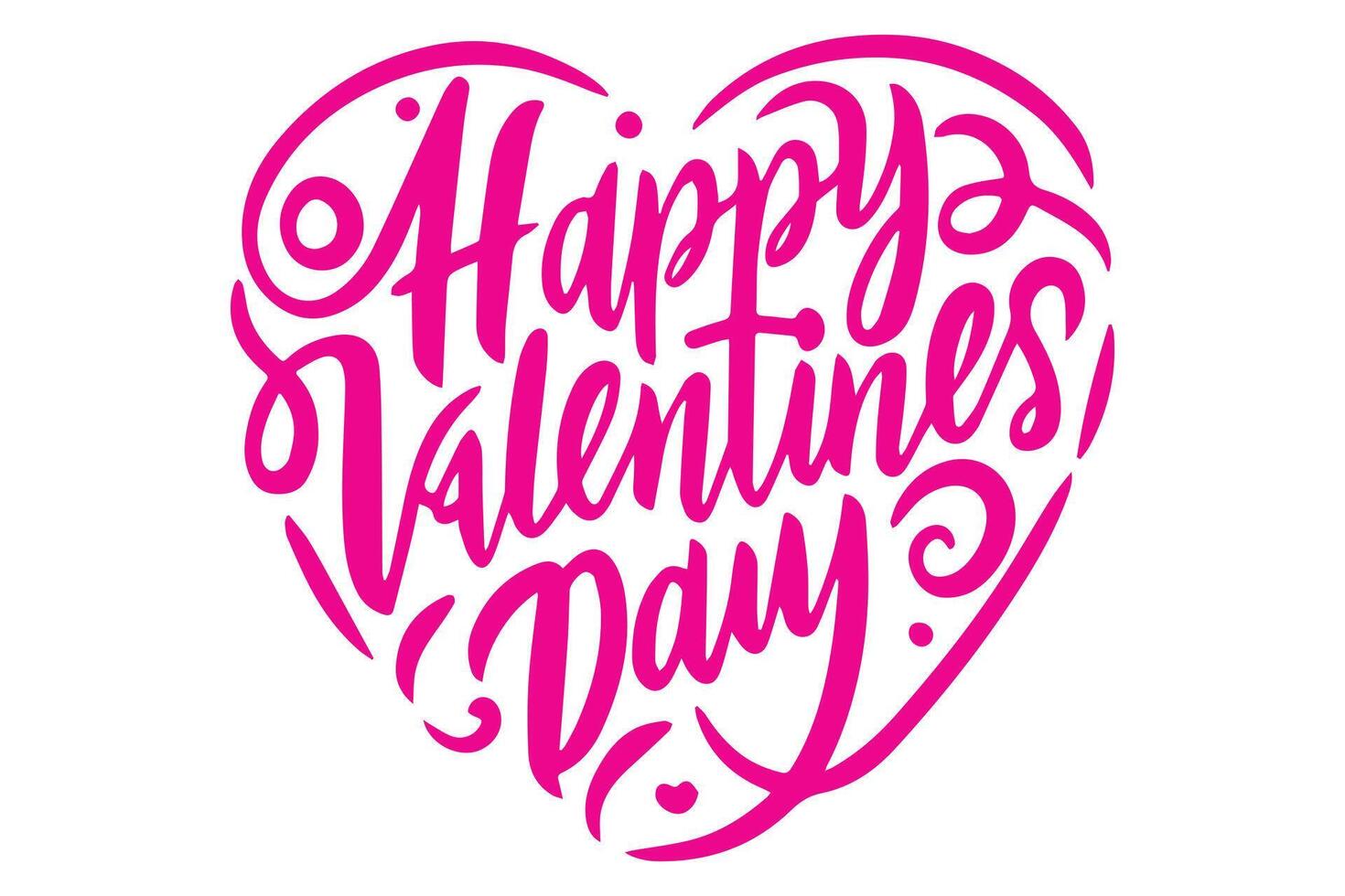 Happy Valentines Day Text Vector illustration