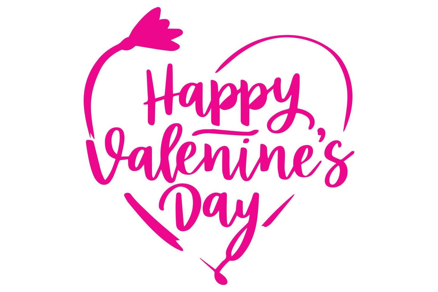 Happy Valentines Day Text Vector illustration