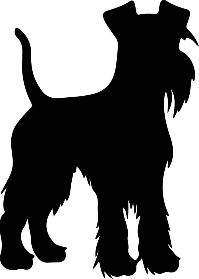Standard Schnauzer    black silhouette vector