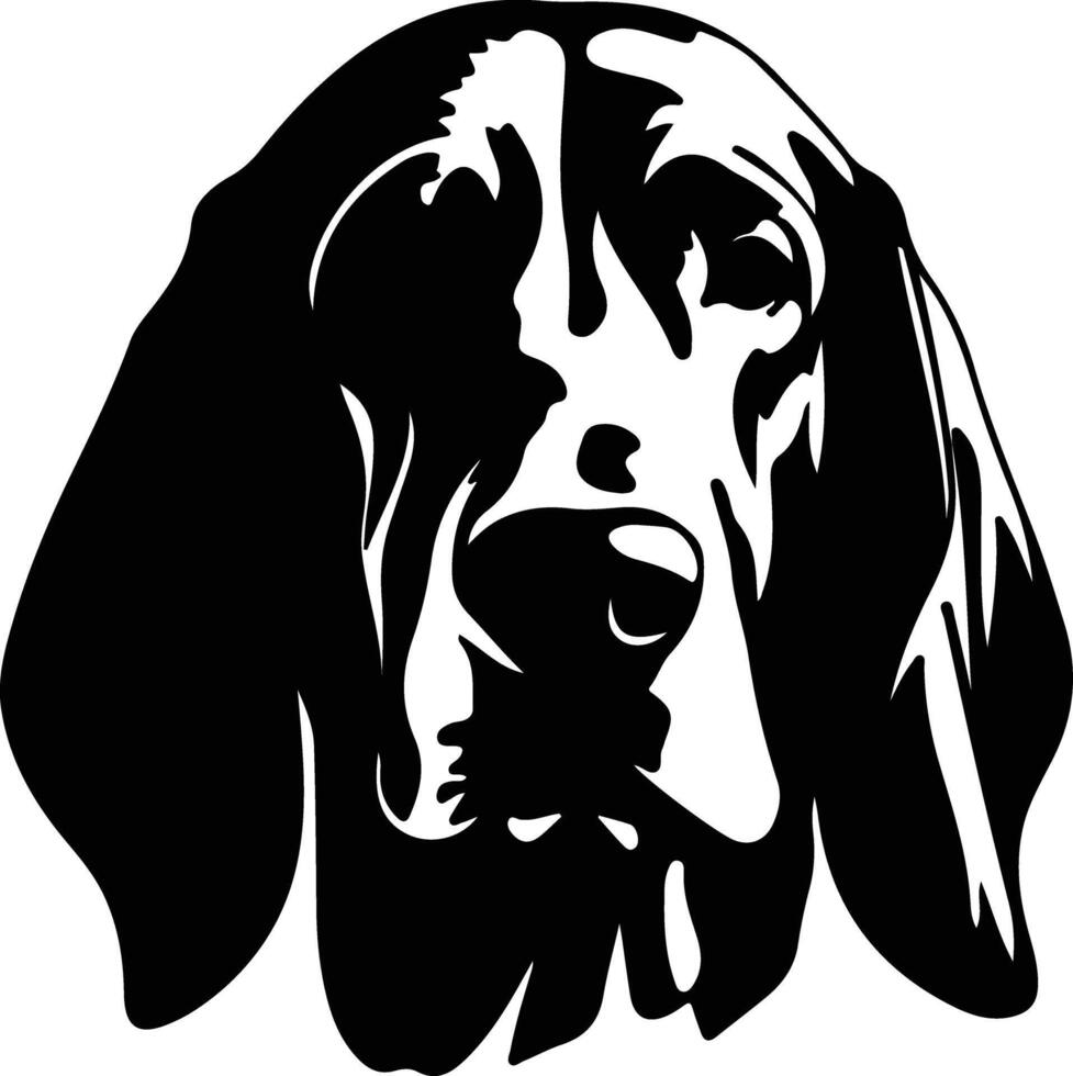 Coonhound  silhouette portrait vector