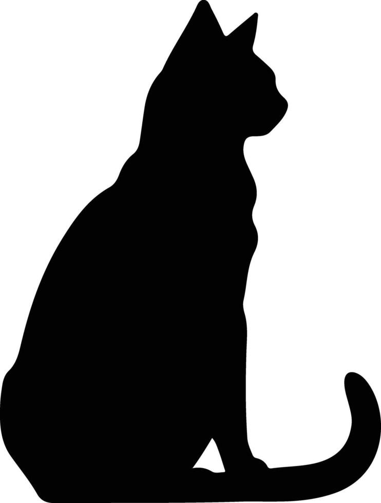 minskin gato negro silueta vector