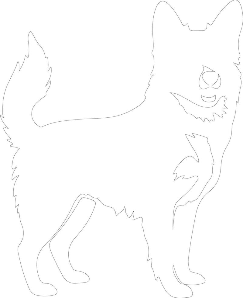 Swedish Vallhund outline silhouette vector