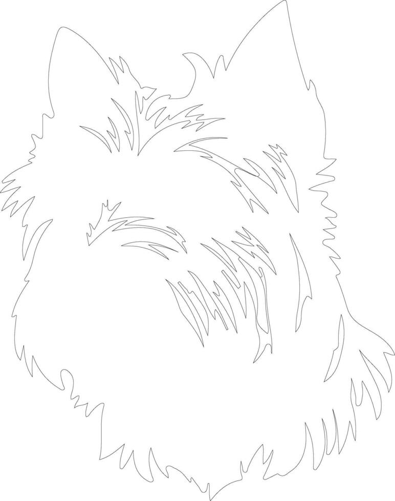 Cairn Terrier  outline silhouette vector