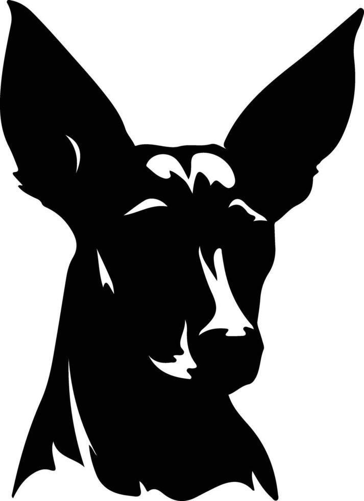 Xoloitzcuintli Mexican Hairless Dog  silhouette portrait vector