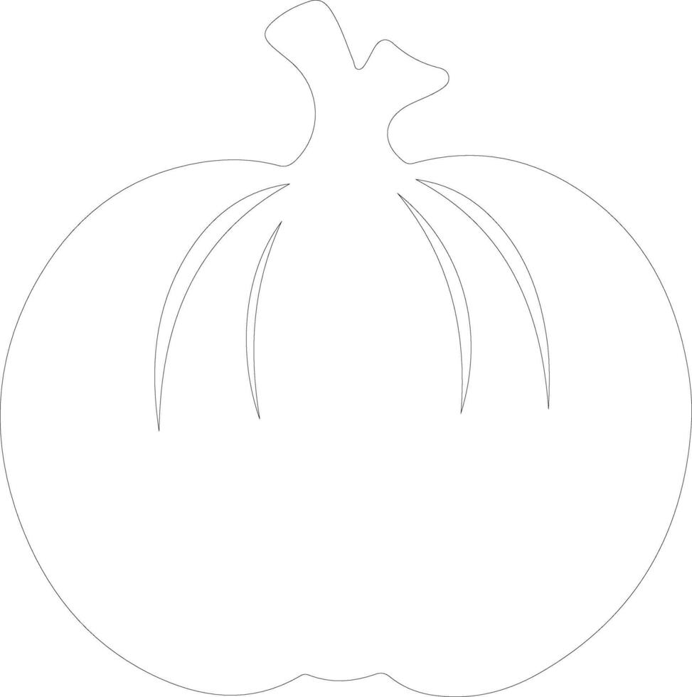 acorn squash  outline silhouette vector