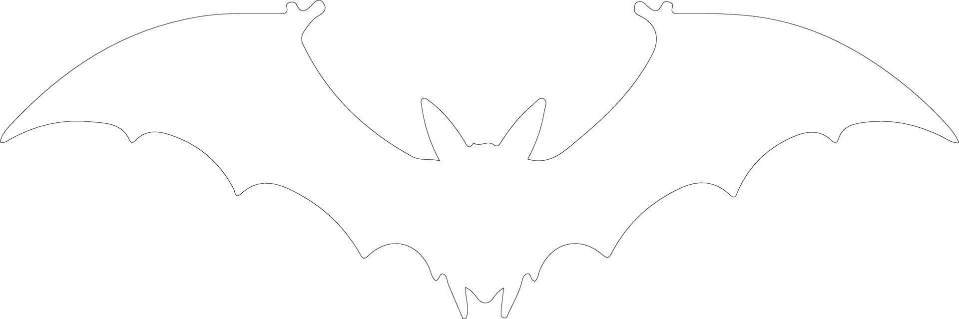 Bat  outline silhouette vector