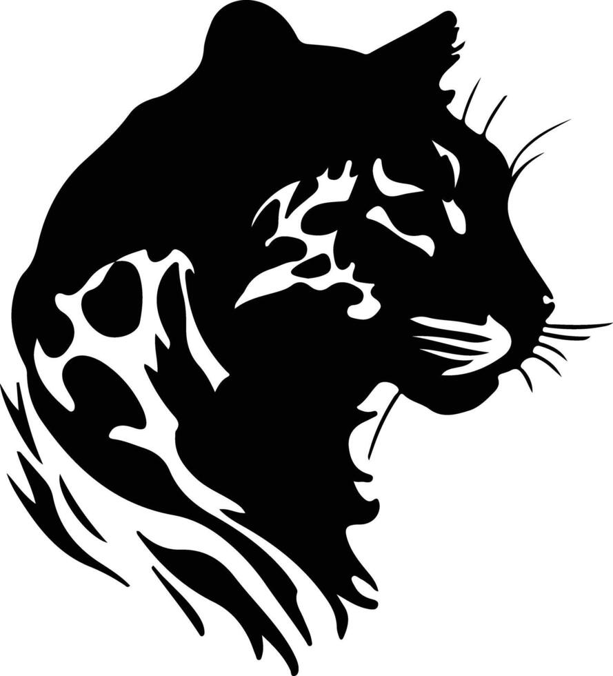 Marbled Cat  silhouette portrait vector