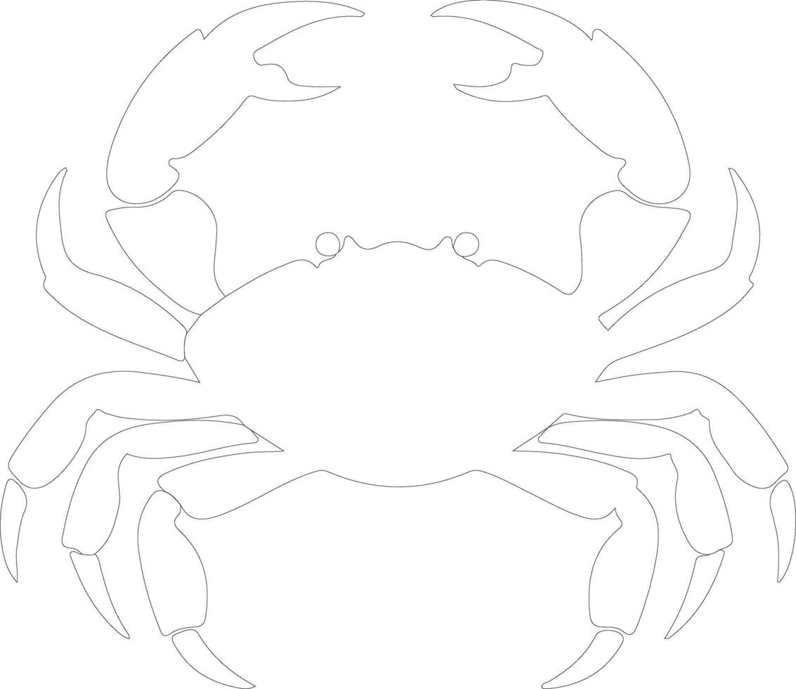 crab outline silhouette vector