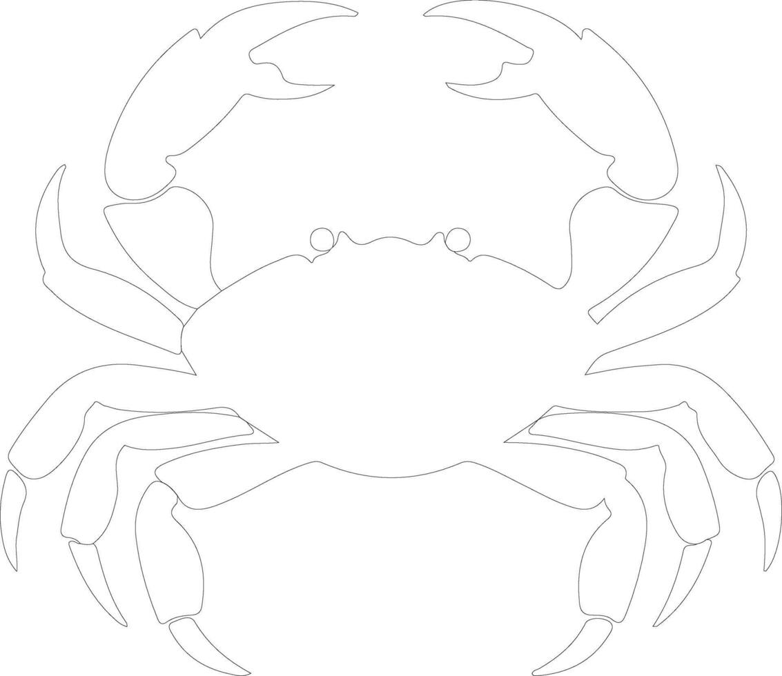 crab outline silhouette vector