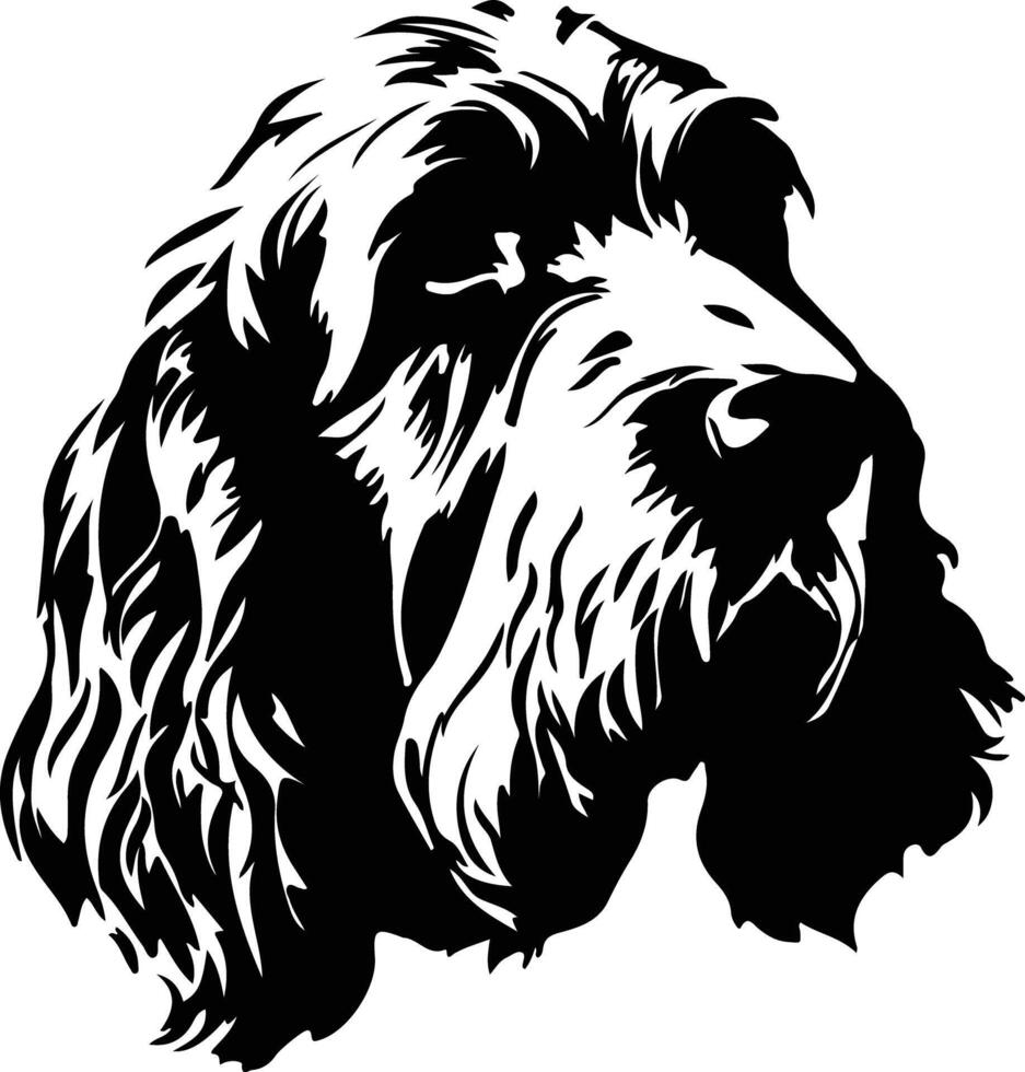 Spinone Italiano  silhouette portrait vector