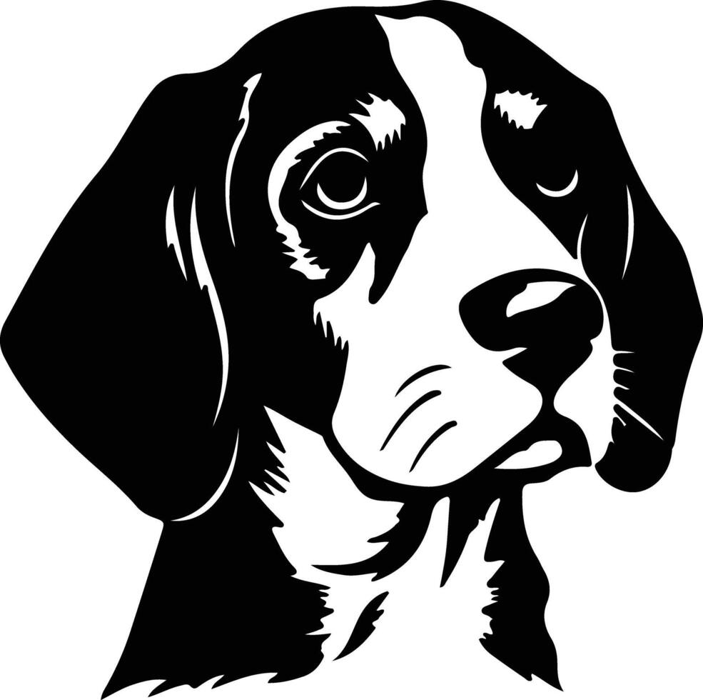 Beagle   black silhouette vector