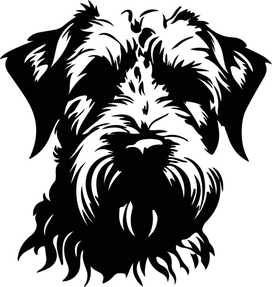 Soft Coated Wheaten Terrier  silhouette portrait vector