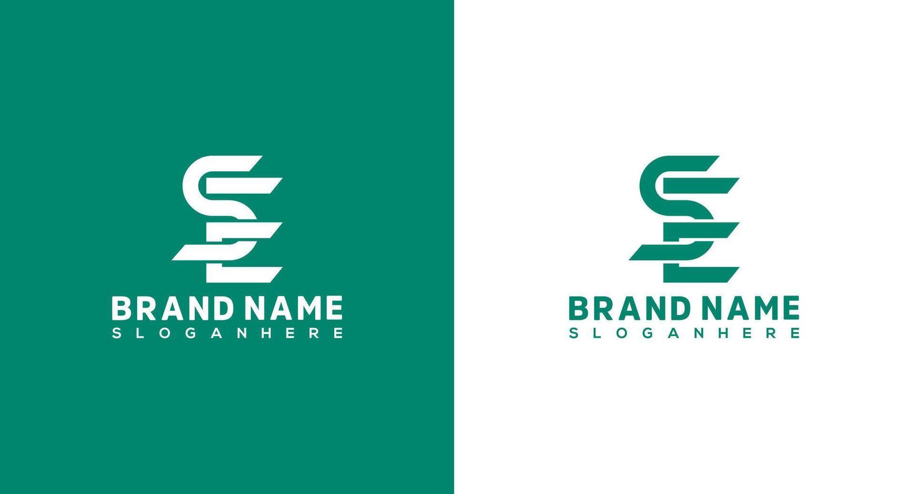 Letter SE logo icon design template elements. ES Letter Monogram Logo Design SE icon Lettermark Logo Brand identity Design Suitable for your business. vector