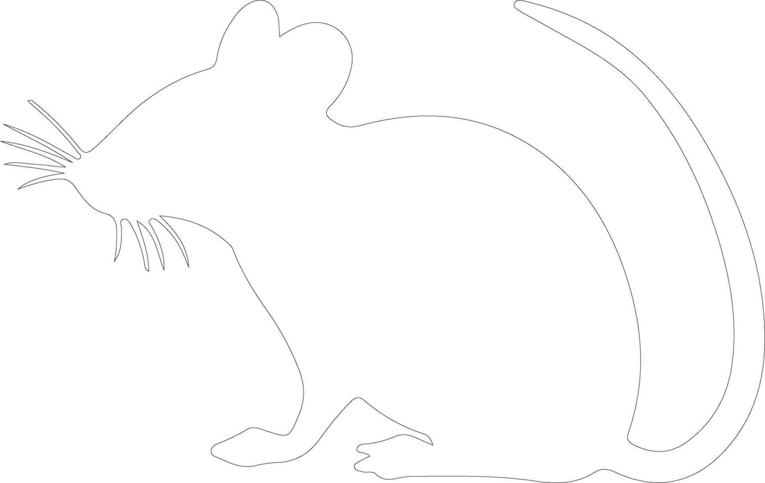 mouse  outline silhouette vector