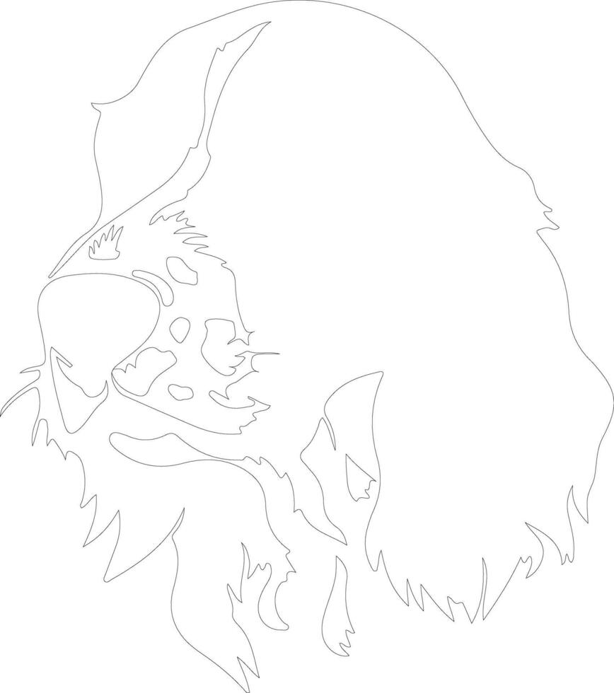 English Springer Spaniel  outline silhouette vector