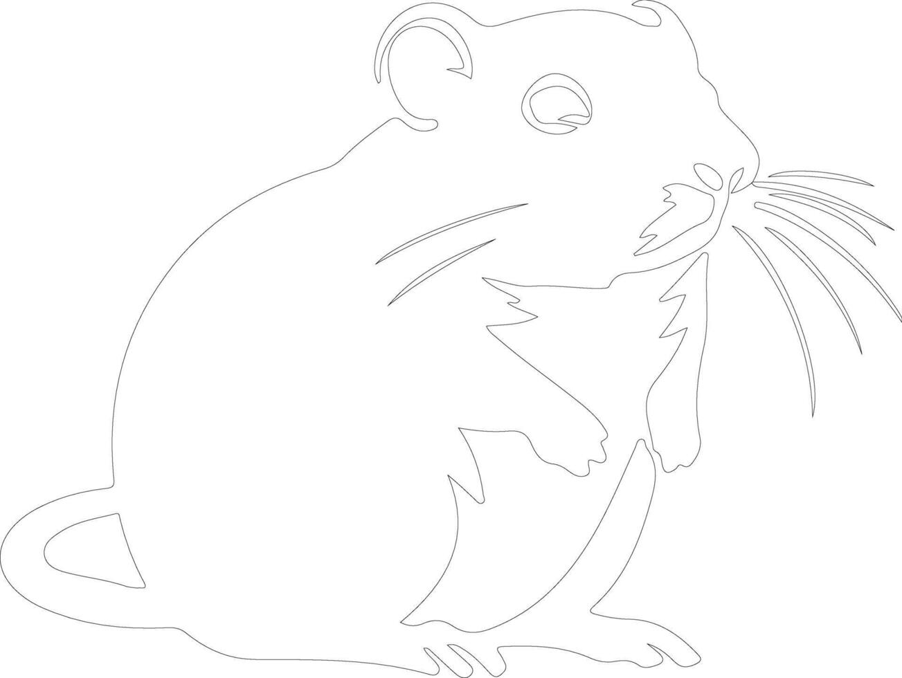 gerbil   outline silhouette vector