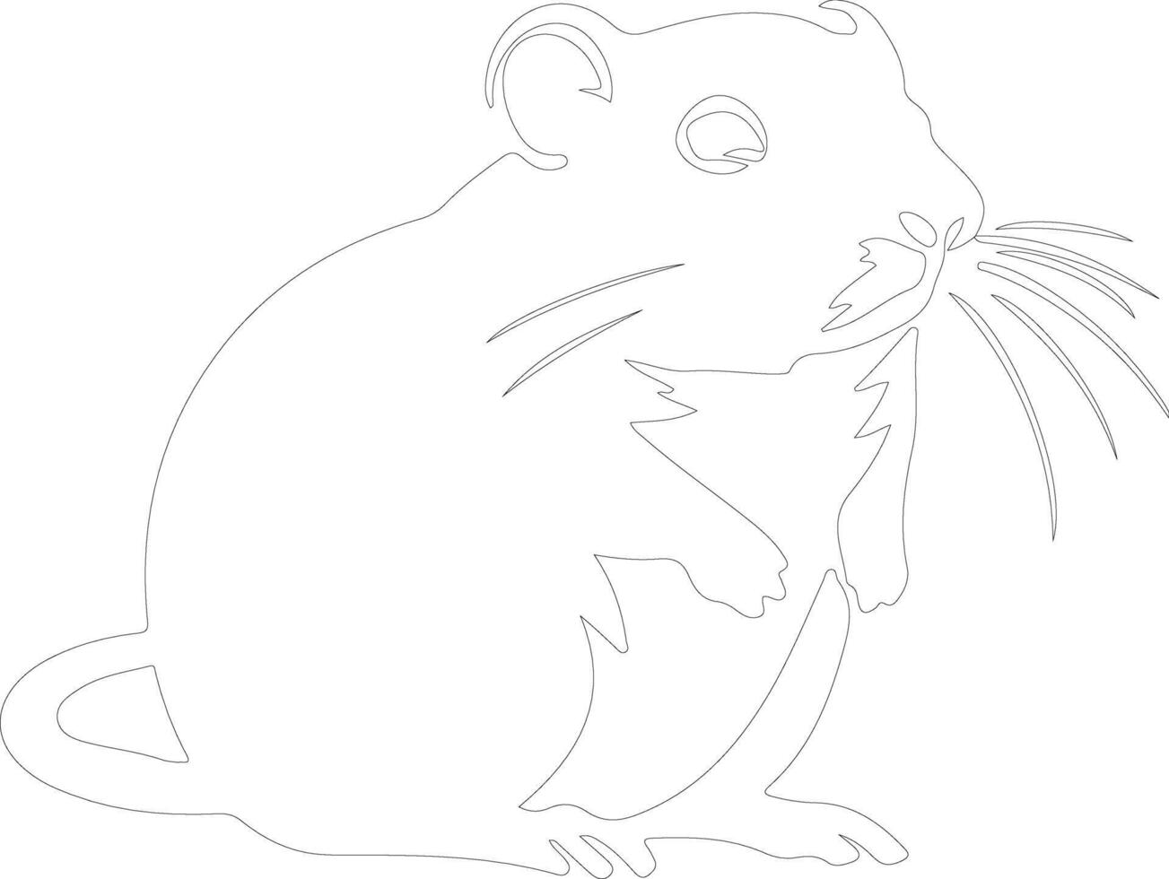 gerbil   outline silhouette vector