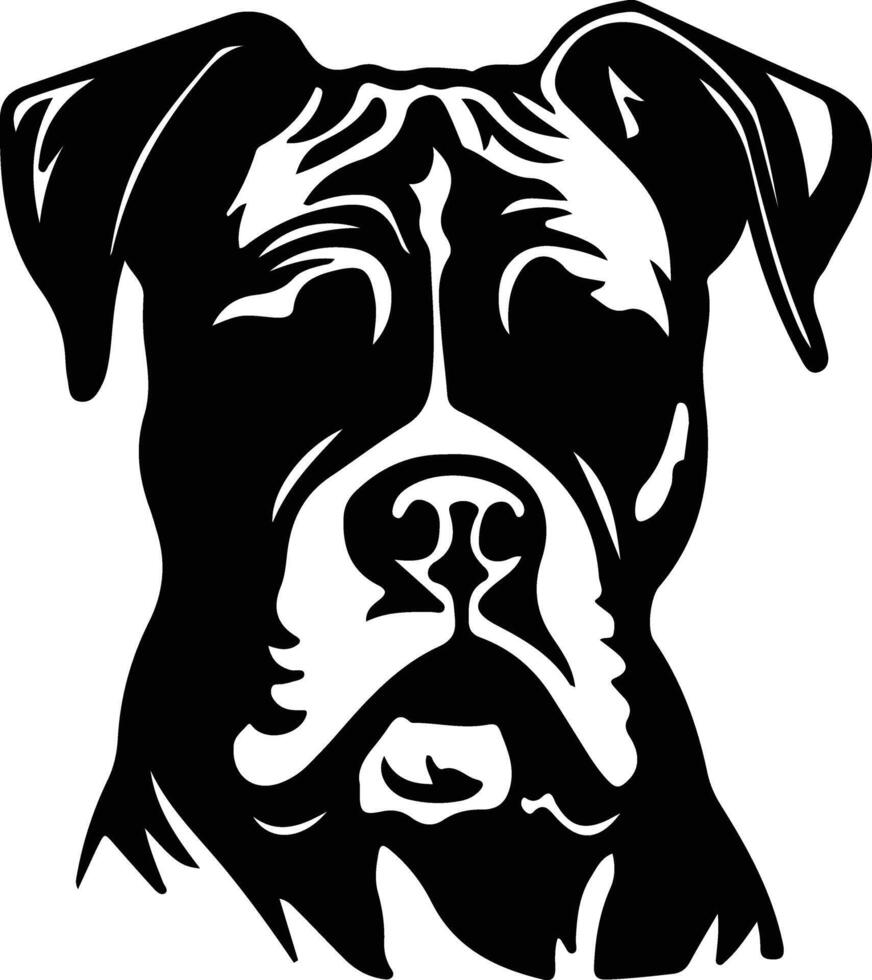 Boxer silueta retrato vector