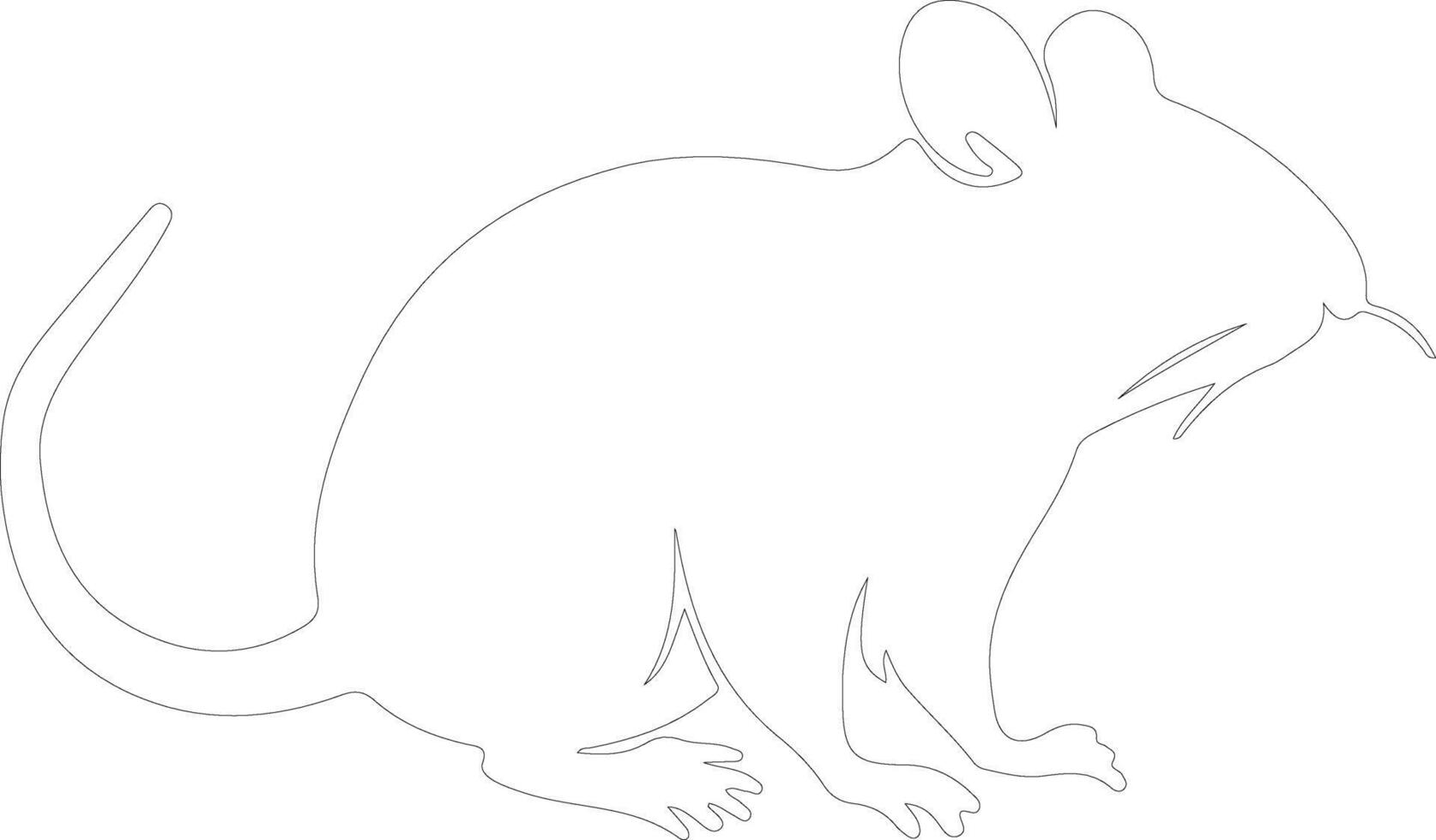 Mouse  outline silhouette vector