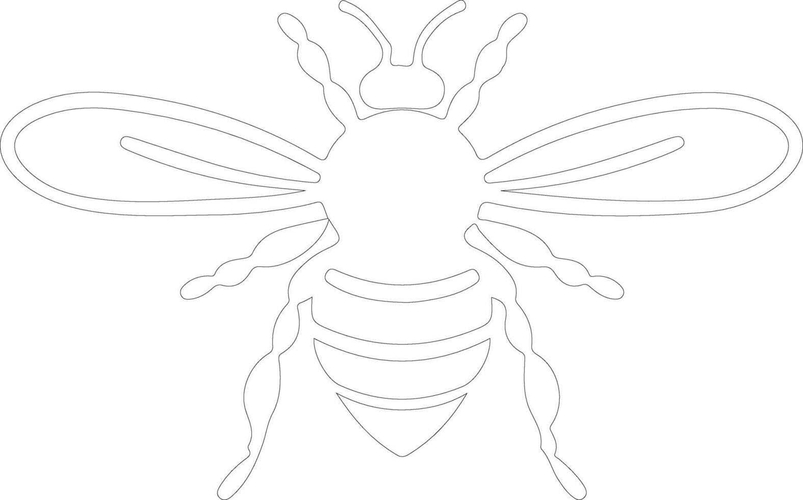 bee  outline silhouette vector