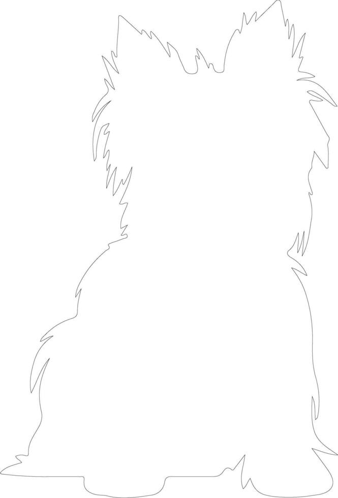 Skye Terrier outline silhouette vector
